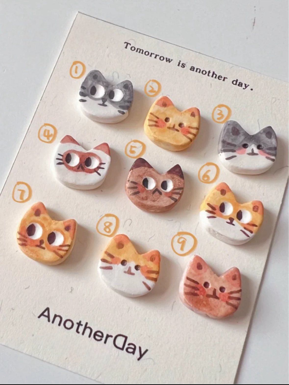 Cat Stud Earrings | Clay Art | Double Kitten Cuties