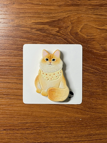 Handmade Cat Fridge Magnets | Clay Art | Customizable