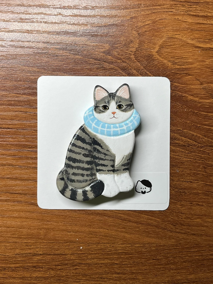 Handmade Cat Fridge Magnets | Clay Art | Customizable