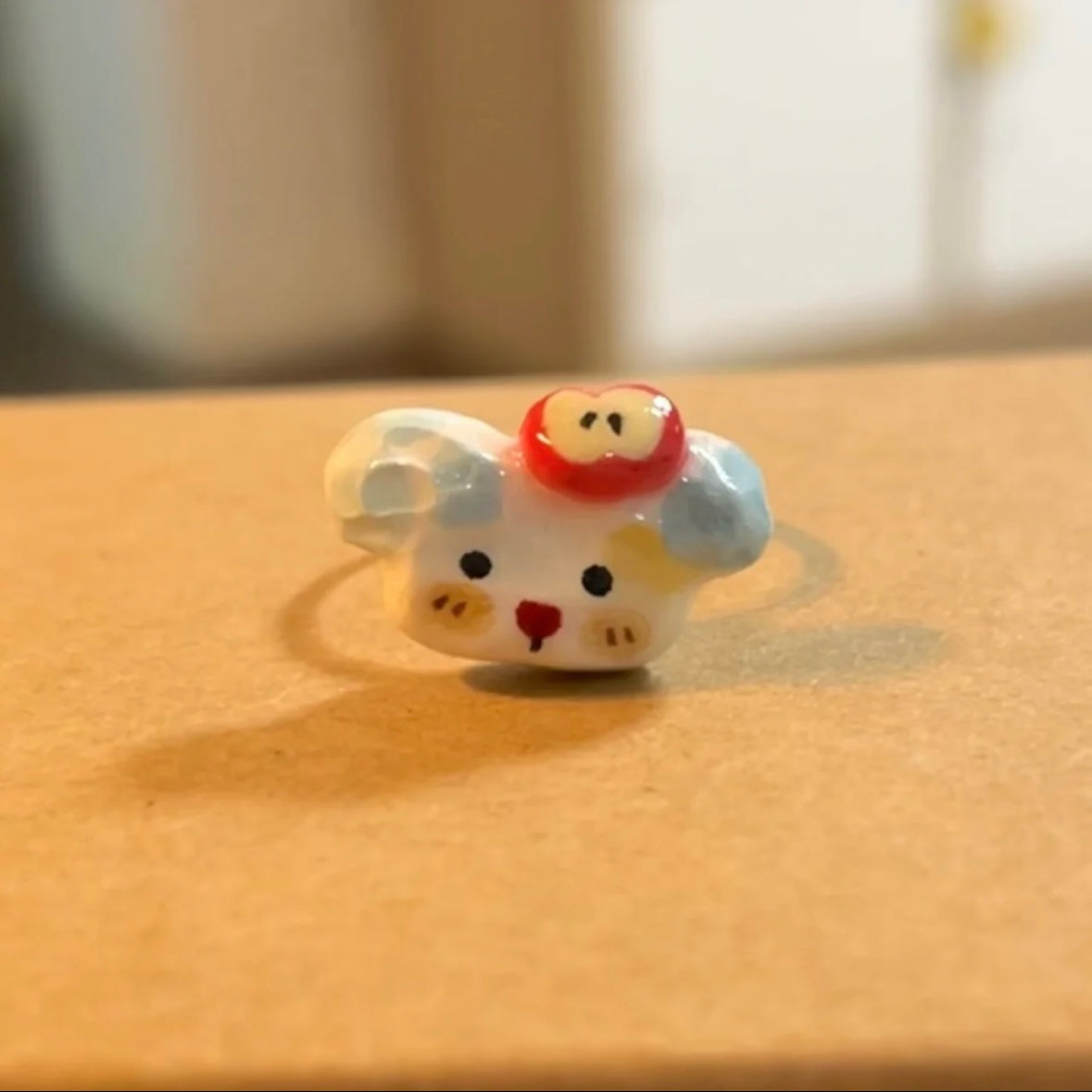 Puppy Ring | Adjustable Clay Art | 14k Gold-Plated Band